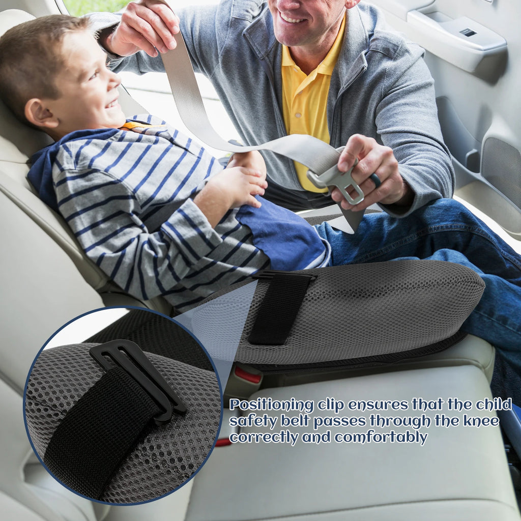 Inflatable Car Booster Seat Cushion PVC Travel Portable Booster Cushion with Storage Bag for Kids Comfort and Safety Travel