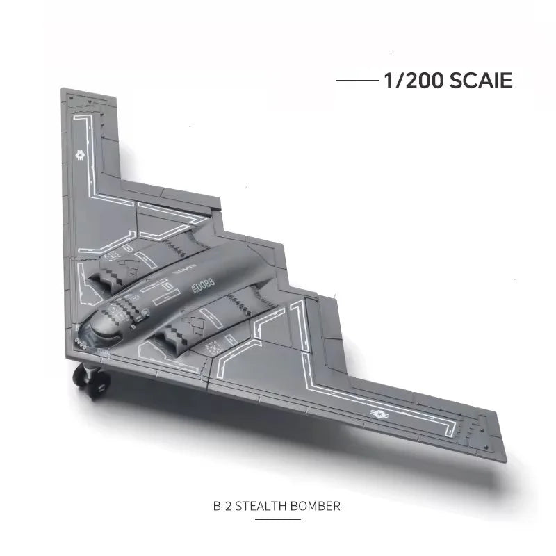1 200 Scale Us Air Force B2 Spirit Stealth Bomber Abs Diecast Aircraft Model With Display Base Collectible Gift Home Decor