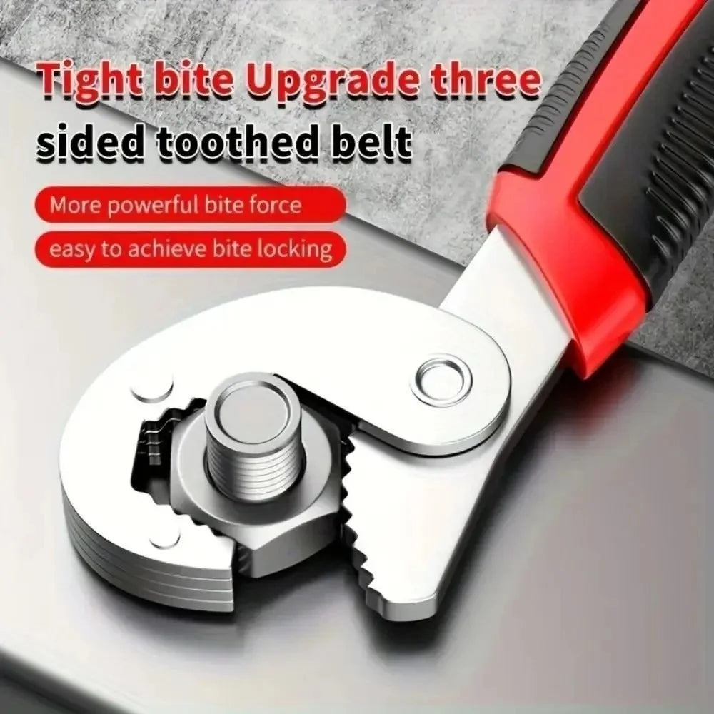 Multifunctional Universal Wrench Ratchet Spanner Practical Hand Repair Tools with Flexible Opening for Car Bicycle and Pipeline