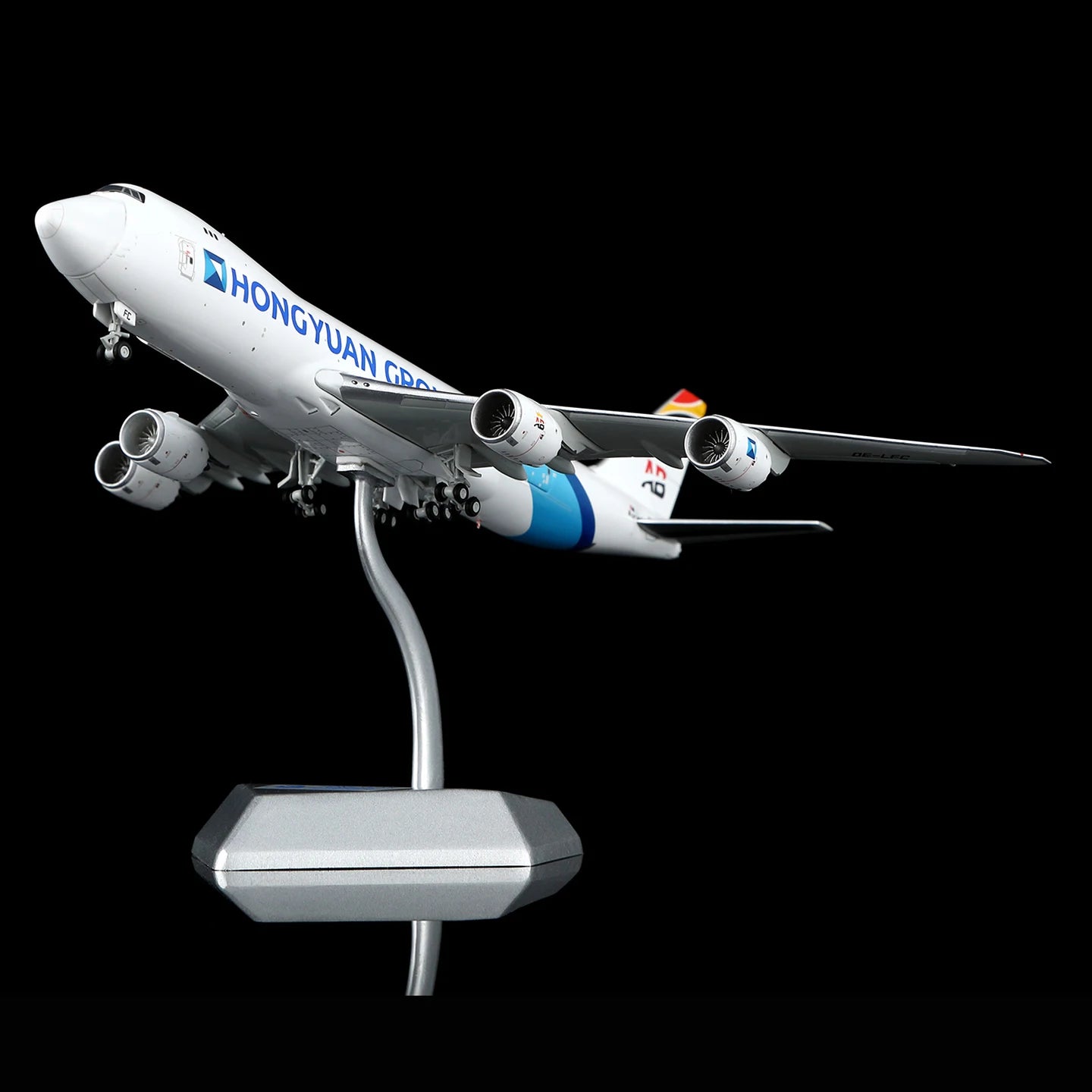 B633001 Alloy Collectible Plane Gift HX Models 1:400 Air Belgium Hongyuan Group Boeing B747-8F Diecast Aircraft Jet Model OE-LFC