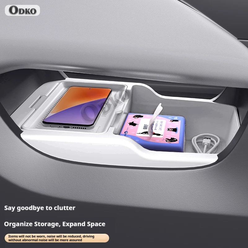 For Envision Plus Silicone Storage Box  Center Console under Layer Modification Special Car Interior Accessories Organizer