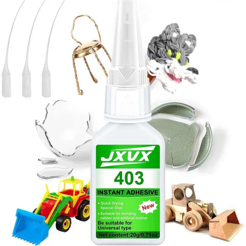 Super Glue All-Purpose Liquid 20g-Transparent fast-drying AC adhesive for metal, plastic, wood, ceramics, glass and DIY restoration, the strongest adhesive for metal and plastic, easy to use.