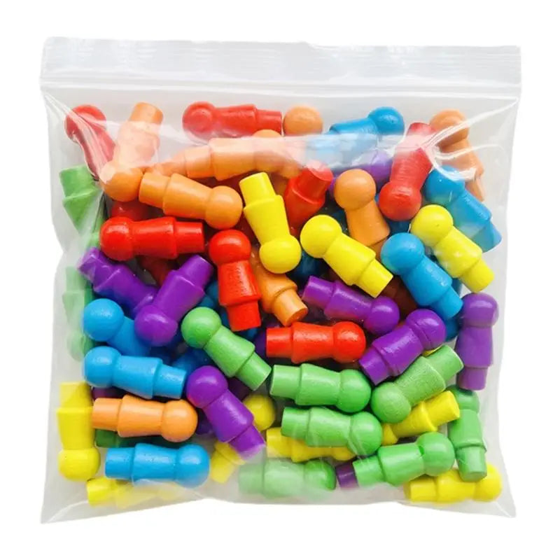 60Pcs Strategy Board Game Chess Pieces Colorful Replacement Checkers Pegs Chess Game Pieces Board Game Accessories
