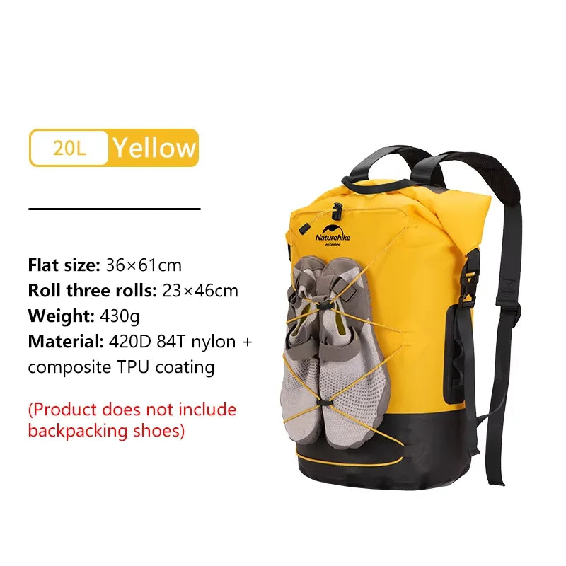 Naturehike TB03 TPU Wet & Dry Separation Waterproof Bag Outdoor Seaside Diving Bags Snorkeling Swimming Trail Rafting Equipment
