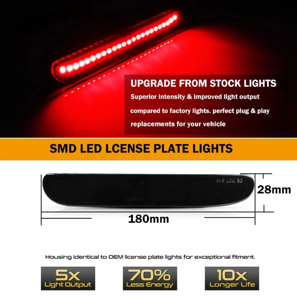 Car LED Rear Bumper Side Marker Lights For Ford Mustang 1994 1995 1996 1997 1998 Clearance Light Parking Light Fender Flare Lamp