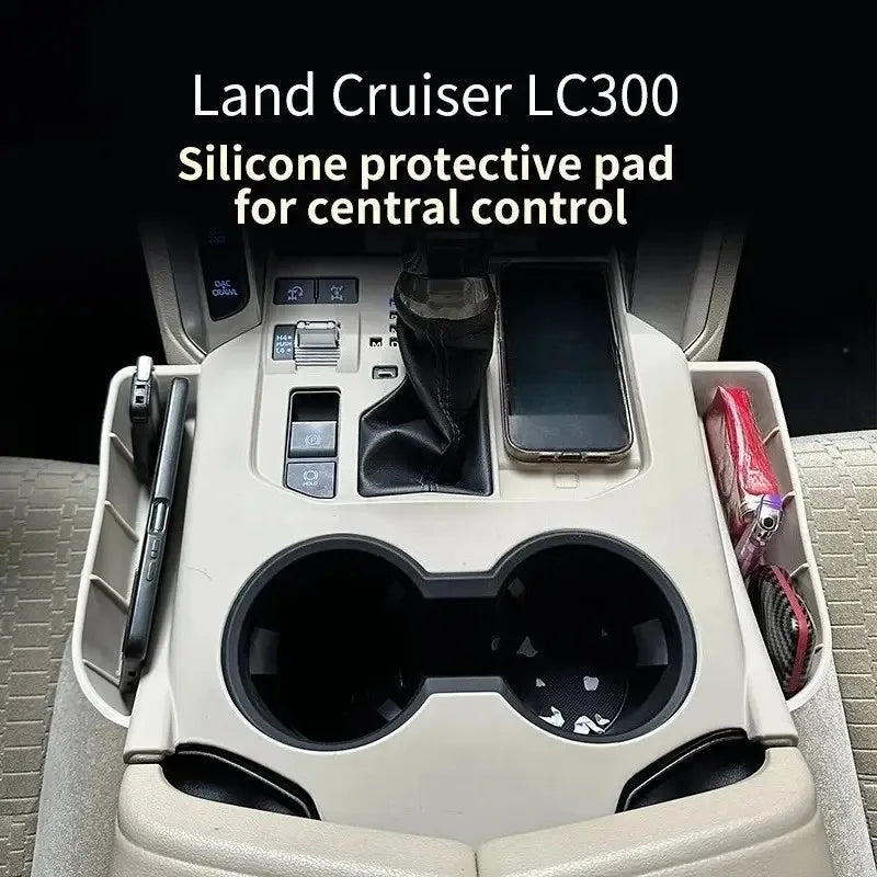 [Left Hand Drive] Car Silicone Central Console Storage Box Protection for Toyota Land Cruiser 300 LC300 Series 2022-2024