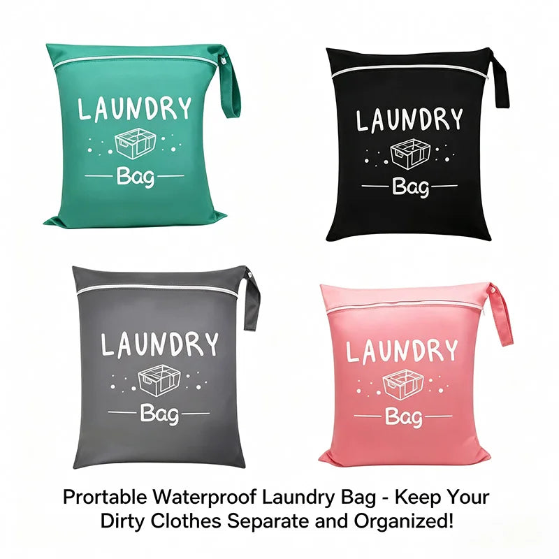 Portable Dirty Clothes Storage Bag Laundry Bags Oxford Waterproof Storage Pouch For Swimming Fitness Beach Clothes Organizer Bag