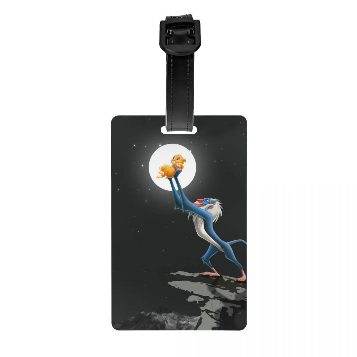 Custom Rafiki Luggage Tag With Name Card The Lion Cartoon K-Kings Privacy Cover ID Label for Travel Bag Suitcase