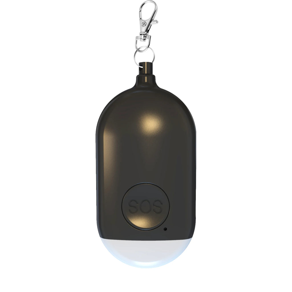 Rechargeable Self Defense Keychain Alarm 130dB Loud Emergency Personal Siren with Flashing Strobe Light SOS Safety Alert Device