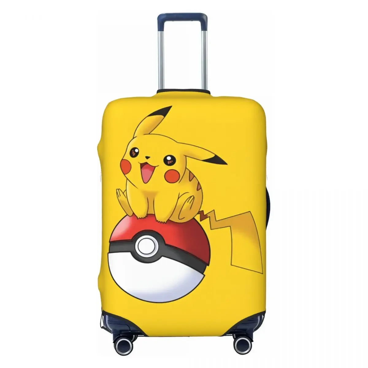 Fashion Travel Luggage Cover P-Pikachizer Design Elastic Fits 18-32 Inch Suitcases Anti-Scratch Dustproof Washable Protector