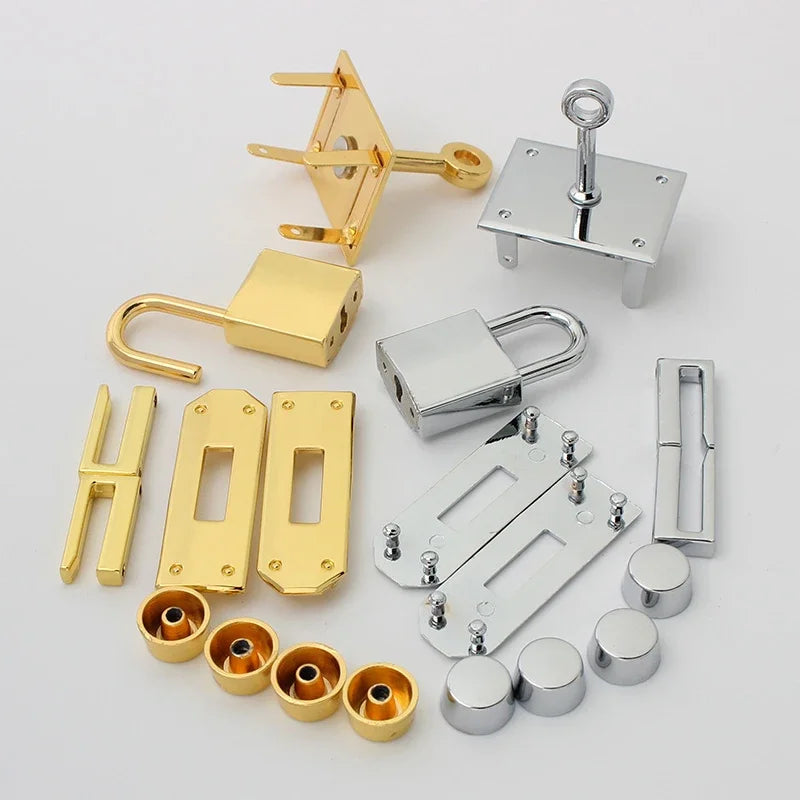 Fashion Metal Bag Locks Clasp Bag Lcok Set For Handbags Purse Tote Closures Snap Clasps DIY Craft Hardware Case Bag Accessories
