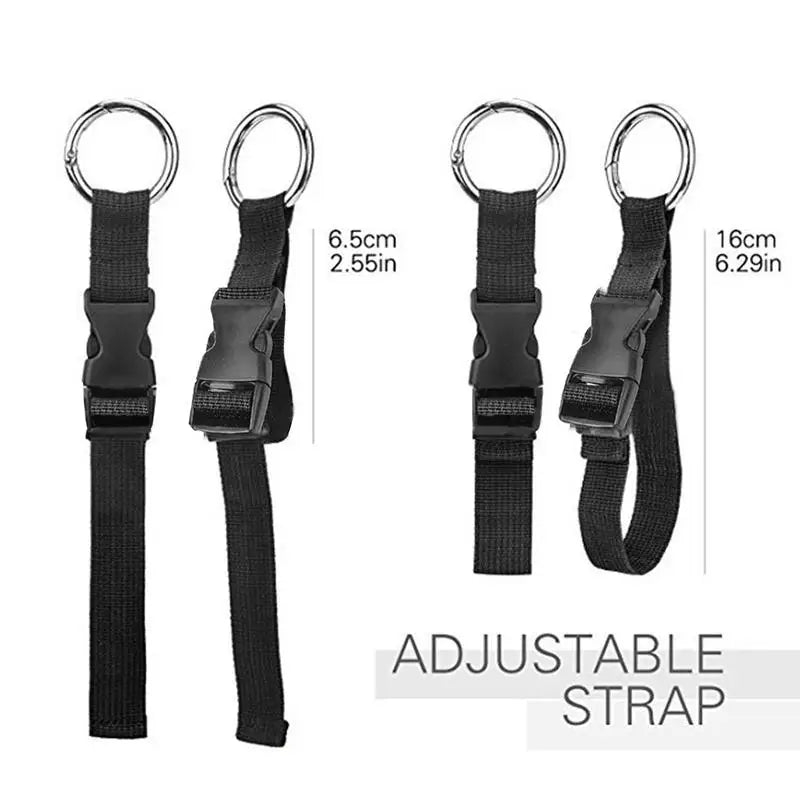 2Pcs Travel Luggage Fixed Strap with Release Buckle Anti-Theft Portable Backpack Jacket Gripper for Outdoor Small Tools