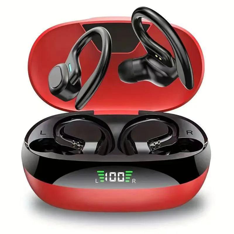 Lenovo Original EarHook Sports Earphones Wireless Bluetooth Headphones Sports in-Ear Digital Display Noise Reduction Headset