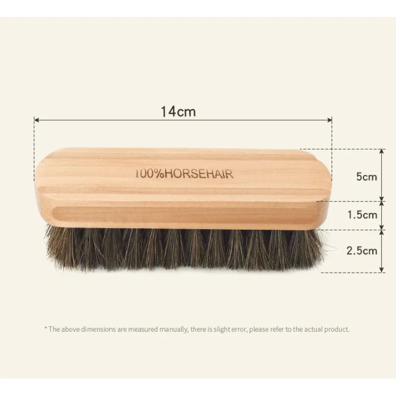 Genuine Horsehair Wooden Brush Car Detailing Polishing Buffing Brush Seat Handle Dashboard Roof Cleaning Premium Car Wash Brush