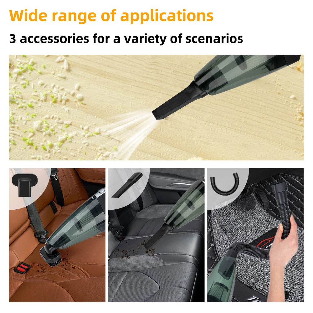 Handheld Vacuum Cordless Powerful Cyclone Suction Portable Rechargeable Vacuum Cleaner 6053 Quick Charge for Home Pet Hair