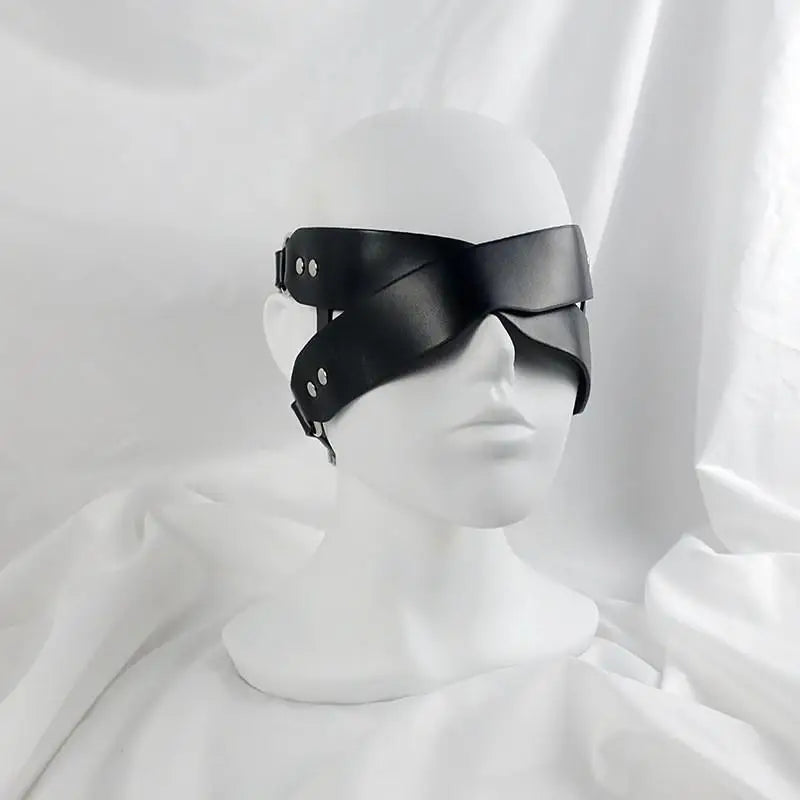 Adult Cosplay PU Leather Eye Mask for Couples in Role Play