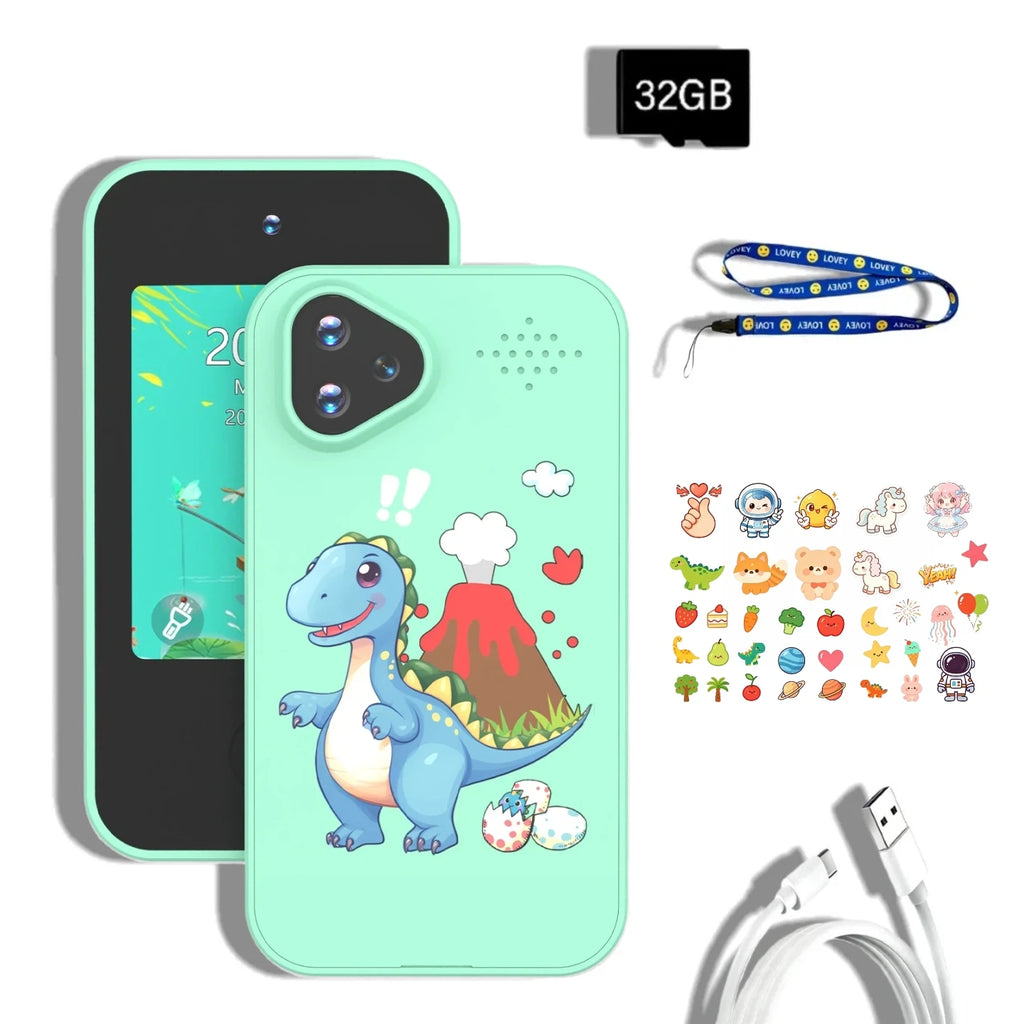 Mini Kids Smart Phone Dual Camera HD 1080P Touchscreen Player Digital Camera Educational Toys for Girls and Boys Birthday Gifts