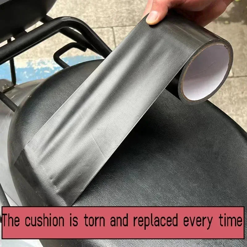 Strong Waterproof Faux Leather Self Adhesive Sheet PU Repair Scooter Motorcycle Leather Chair Sofa DIY Patch Black