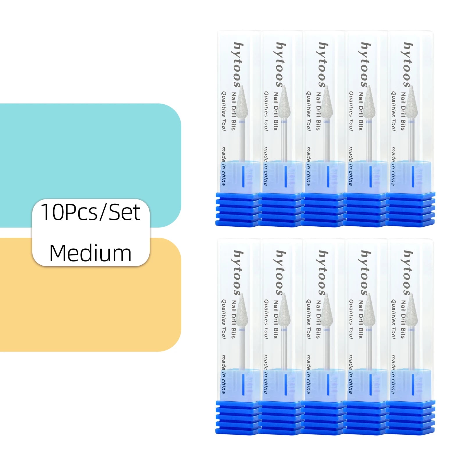 HYTOOS 5mm Long Bud Cuticle Clean Nail Drill Bits Russian Diamond Dead Skin Nail Bit Nail Cleaner Accessories Tool
