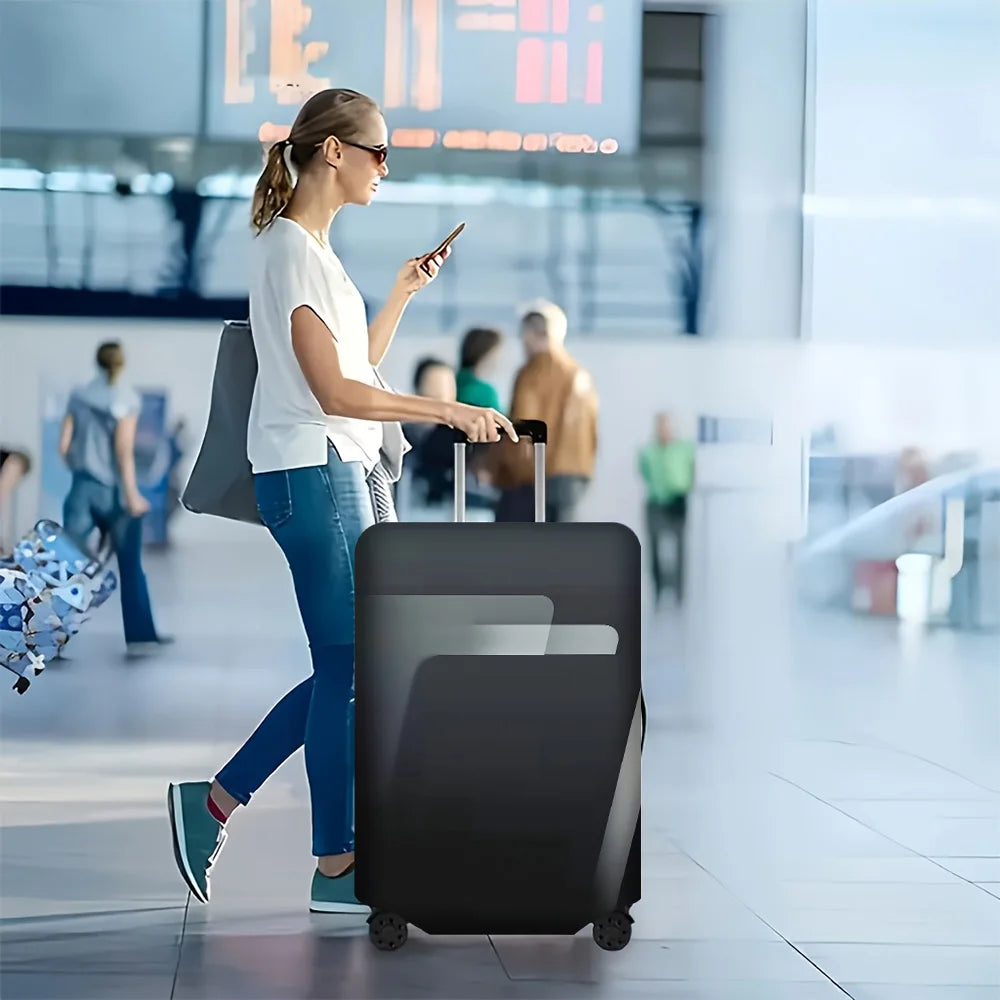 1PC abstract geometric cover for 18-32 inch luggage; dust and elastic travel accessories to effectively protect your luggage