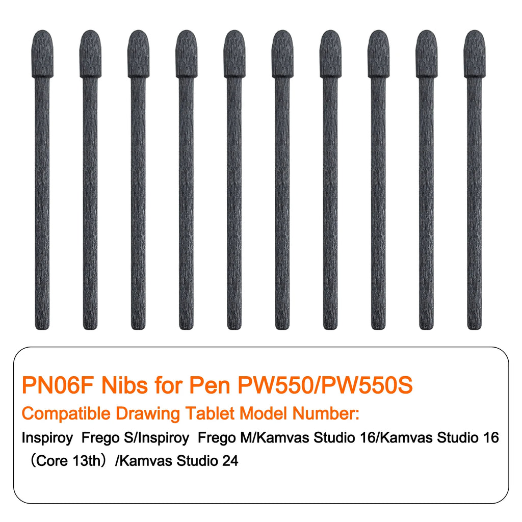 Replacement Standard PN06/F Felt Nibs Suitable for Huion Digital Drawing Tablet Kamvas 22/Kamvas 24 Plus/Kamvas Pro 13 (2.5K)