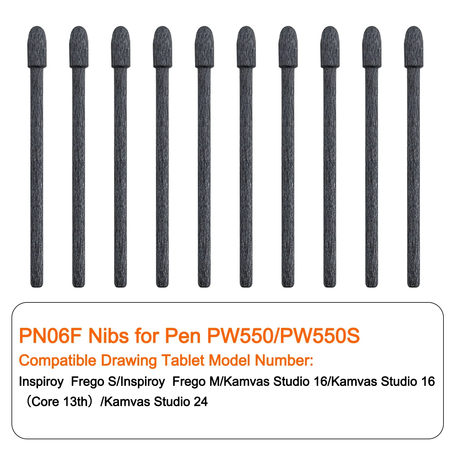 Replacement Standard PN06/F Felt Nibs Suitable for Huion Digital Drawing Tablet Kamvas 22/Kamvas 24 Plus/Kamvas Pro 13 (2.5K)