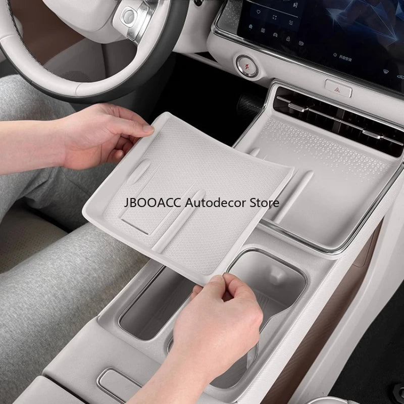 For Toyota BZ3X 2025 Car Center Console Anti-Slip Mat Wireless Charger Soft Silicone Pad Phone Holder Protector Charging Storage
