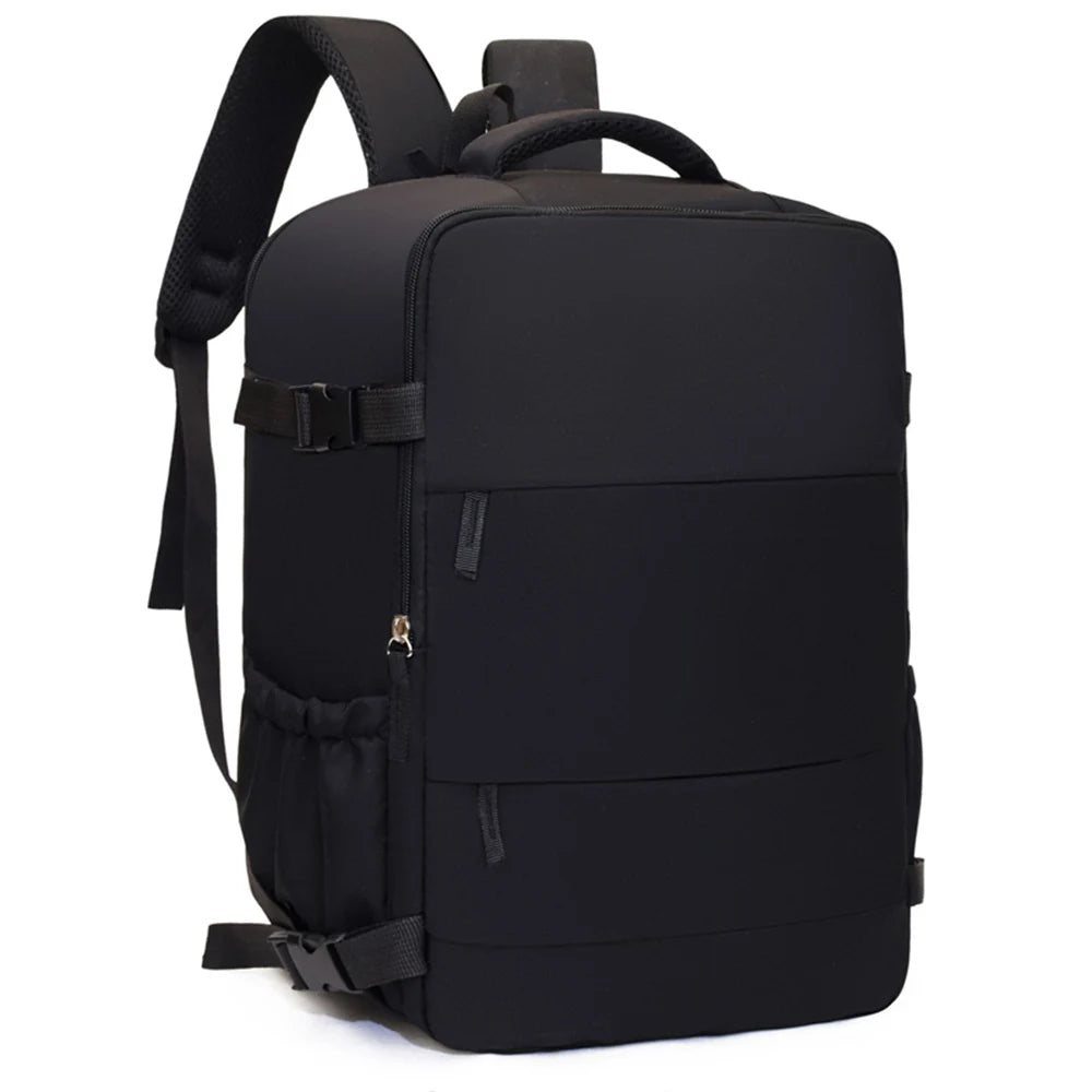 Versatile Carry-On Travel Backpack, 180 °   Expandable Boarding Bag, Laptop Compartment Bag for Business & Leisure Trips