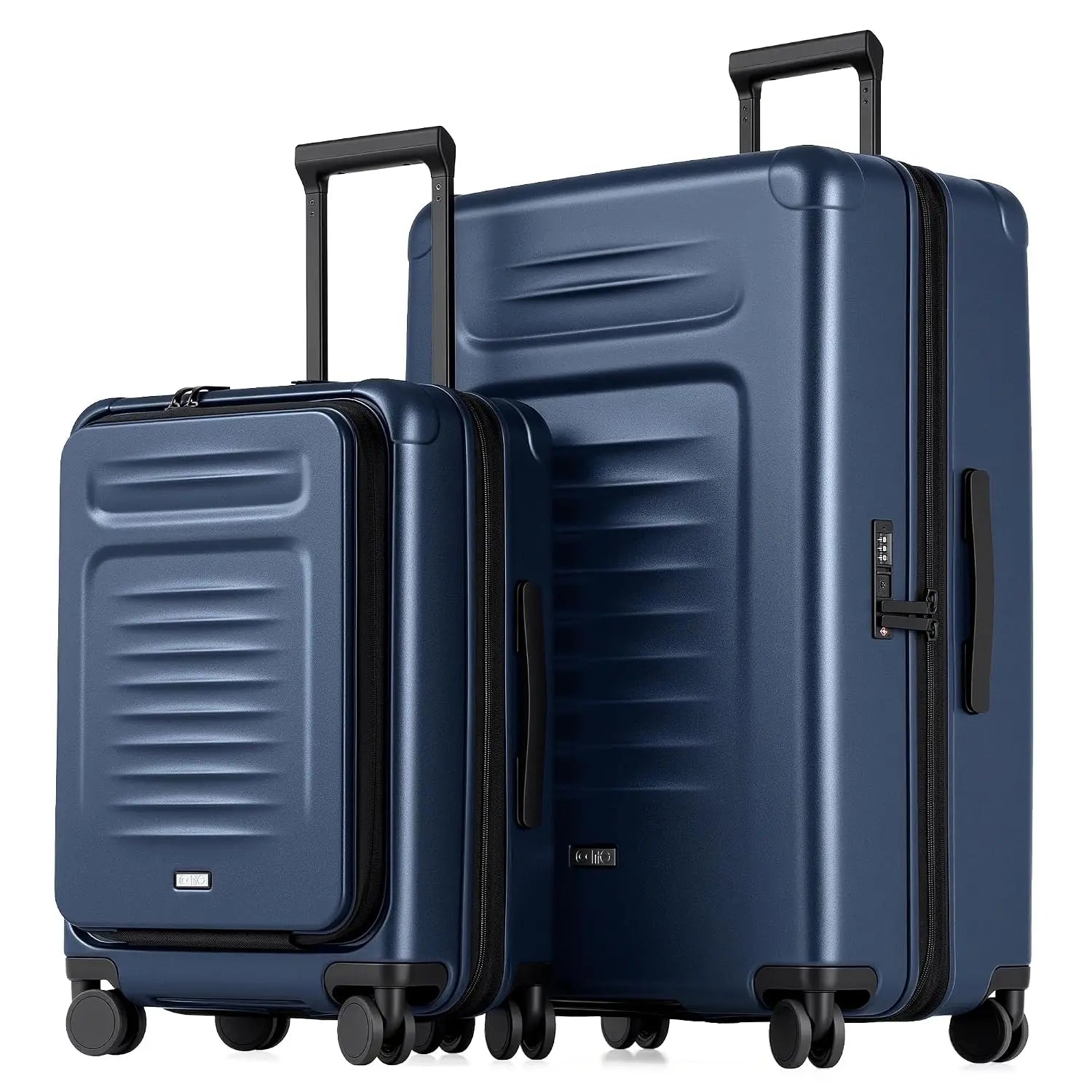 2 Piece Expandable Hardside Luggage Set Carry On & Large Checked Suitcase Spinner Wheels Travel Bags, Customized