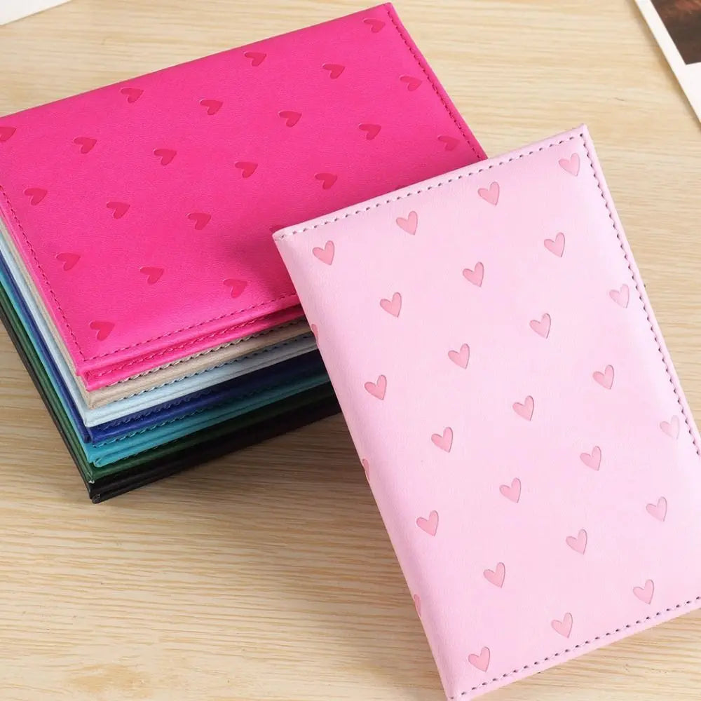 New High Quality Luxury Love Printed Passport Protective Cover PU Leather Portable Document Protector Case Cute Passport Holder