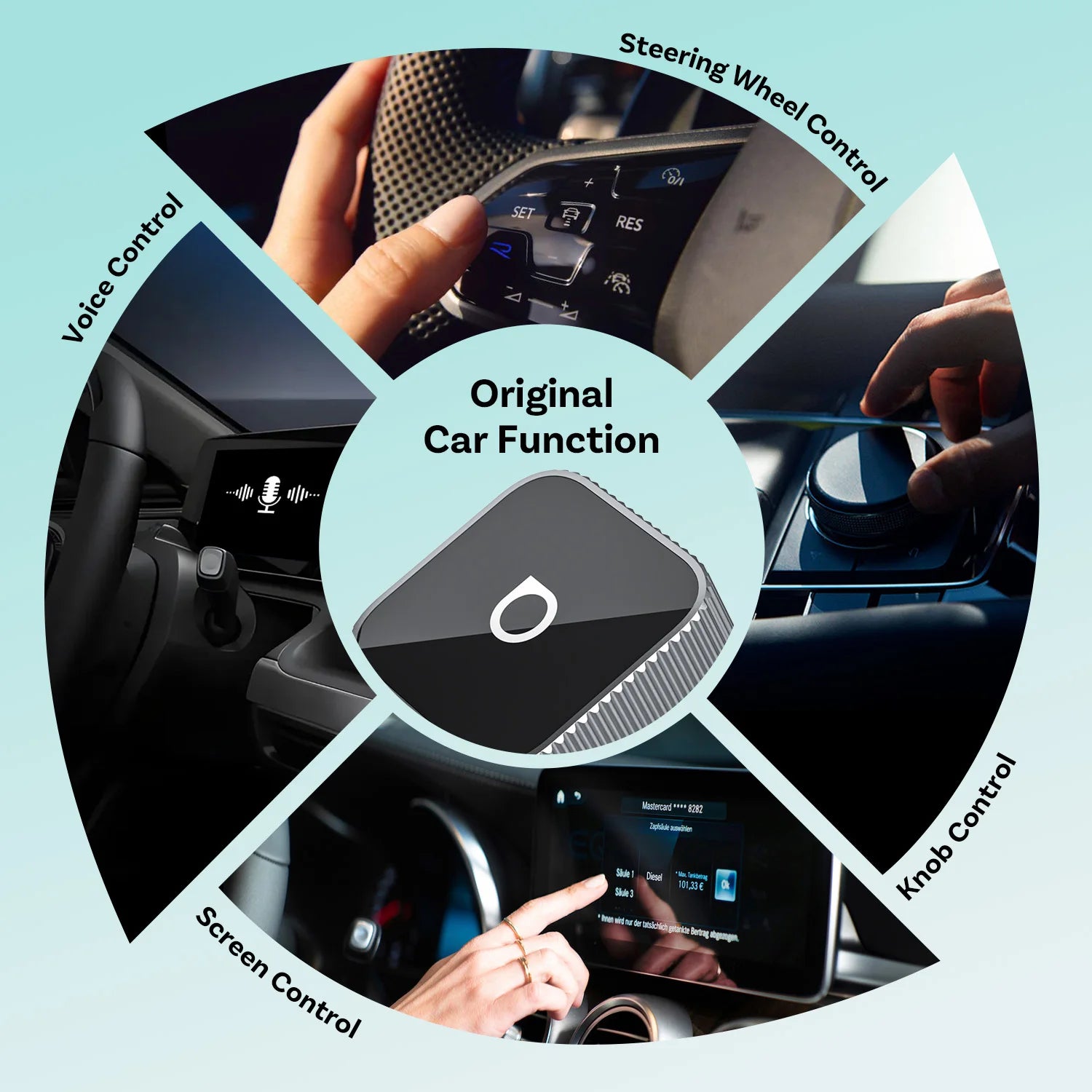 Ottocast 3.0 Mini Slim Wireless CarPlay Adapter Android Auto Dongle Plug Play Bluetooth 5.0 Wifi Auto Connect for 98% of Cars