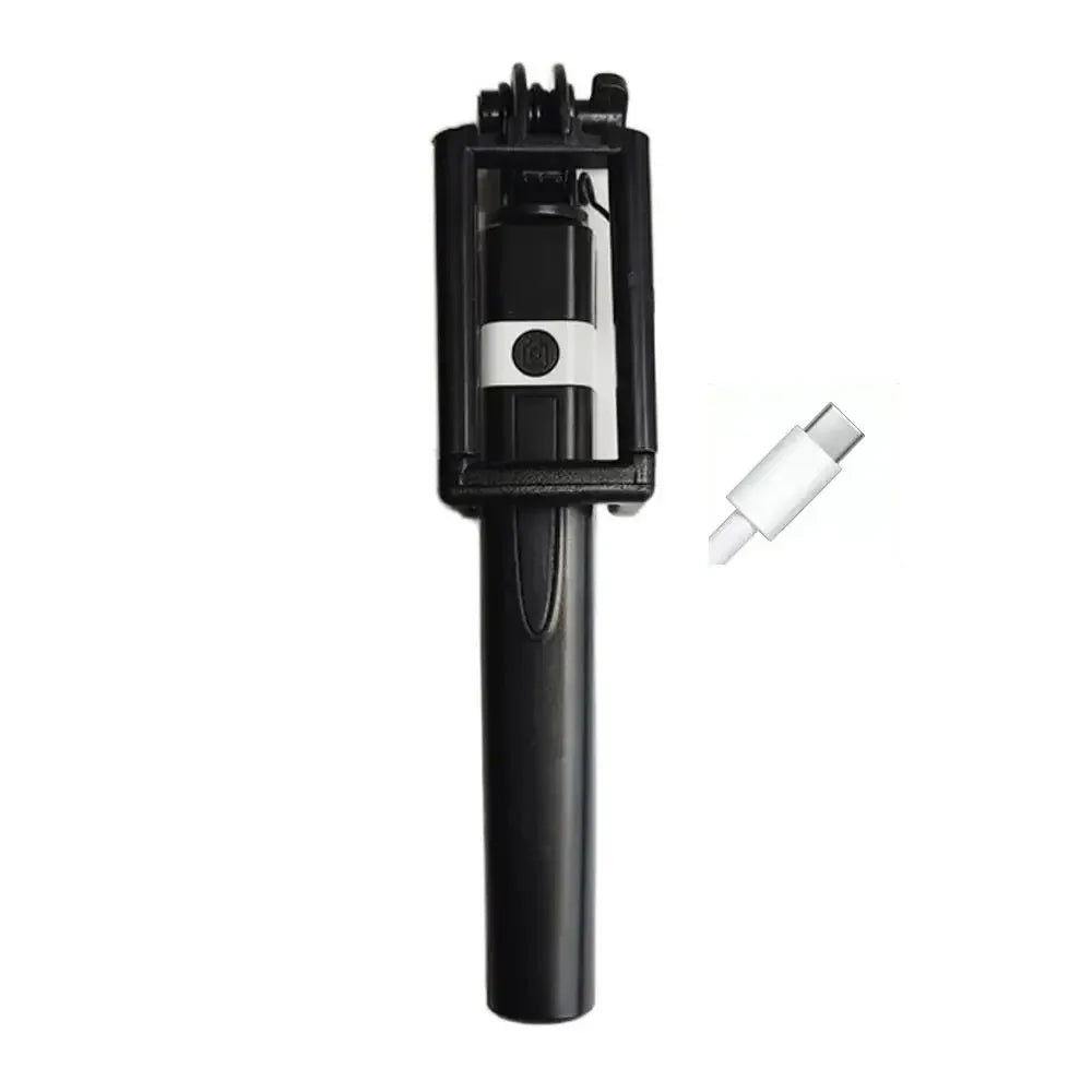 3.5mm Plug Mini Wire Controlled Selfie Stick Type-C Plug Retractable Portable Handheld Selfie Stick Mini Portable