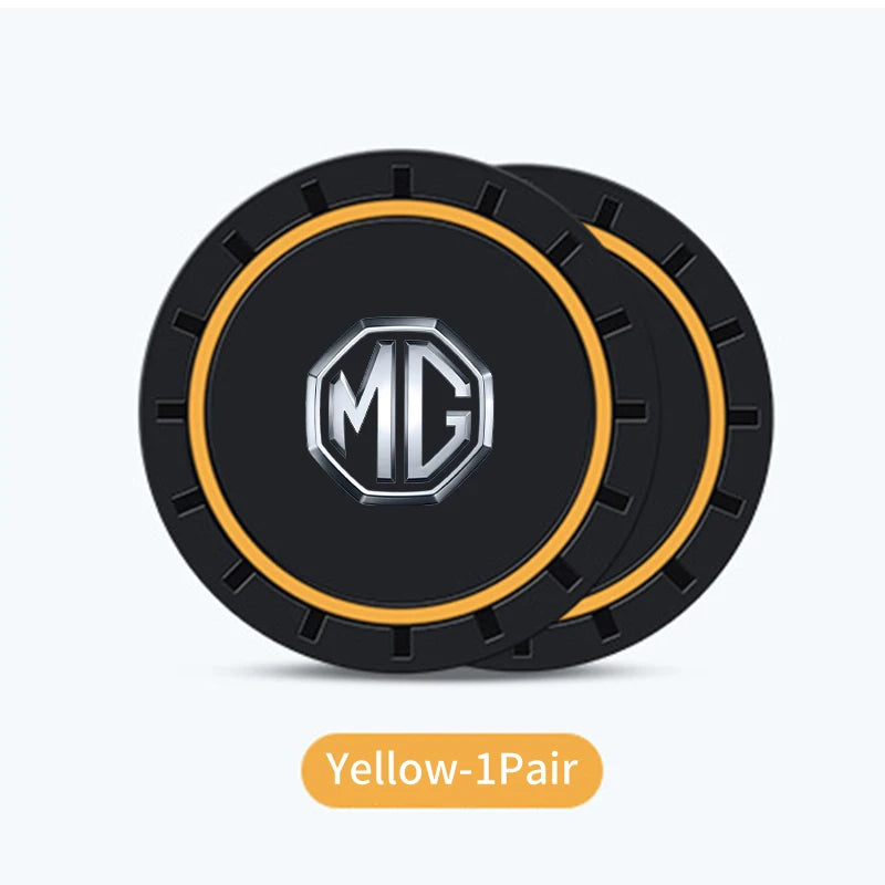 Car Cup Mat Silicone Coaster Non-Slip Waterproof Slot Pads For Morris Garages MG 3 5 6 7 HS ZS GS Hector TF GT ZR RX5 RX8 550