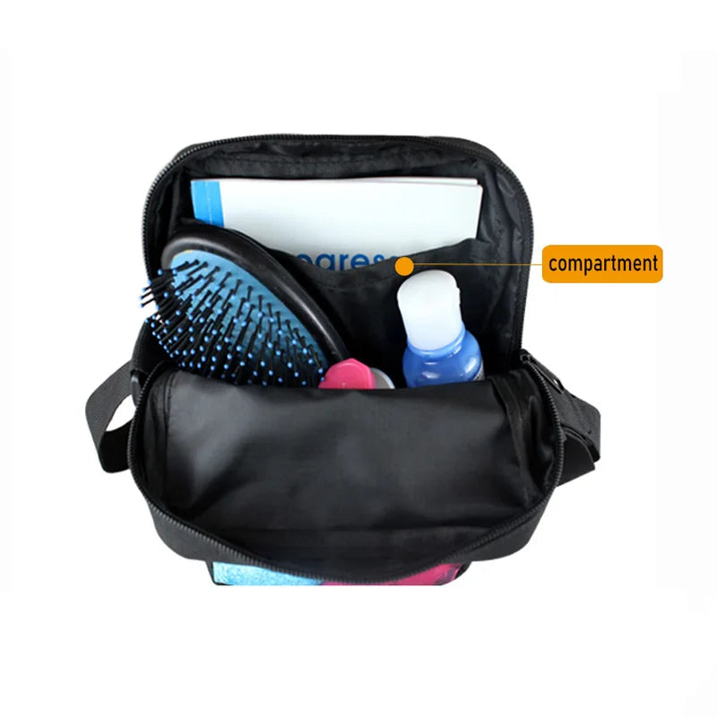 Fantasy Magic Cat Print Small Crossbody Bag Women Handbags for Travel Teenagers Boys Girls Phone Holder Storage Bag Gift