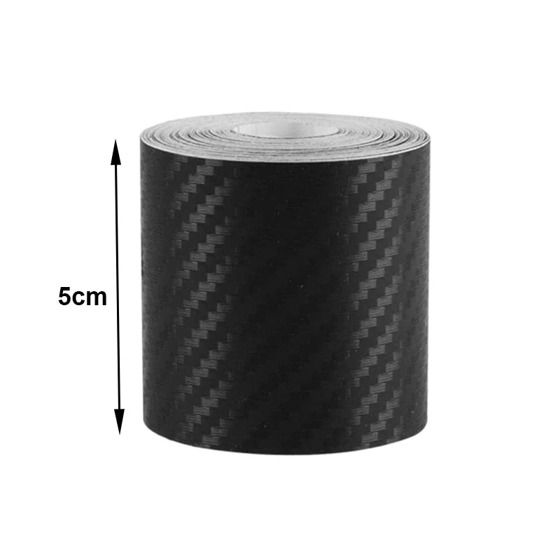 1-10M Car Door Edge Anti-Scratch Tape Black 3D Nano Carbon Fiber Universal Car Side Mirror Protector Strip Waterproof Film Tape