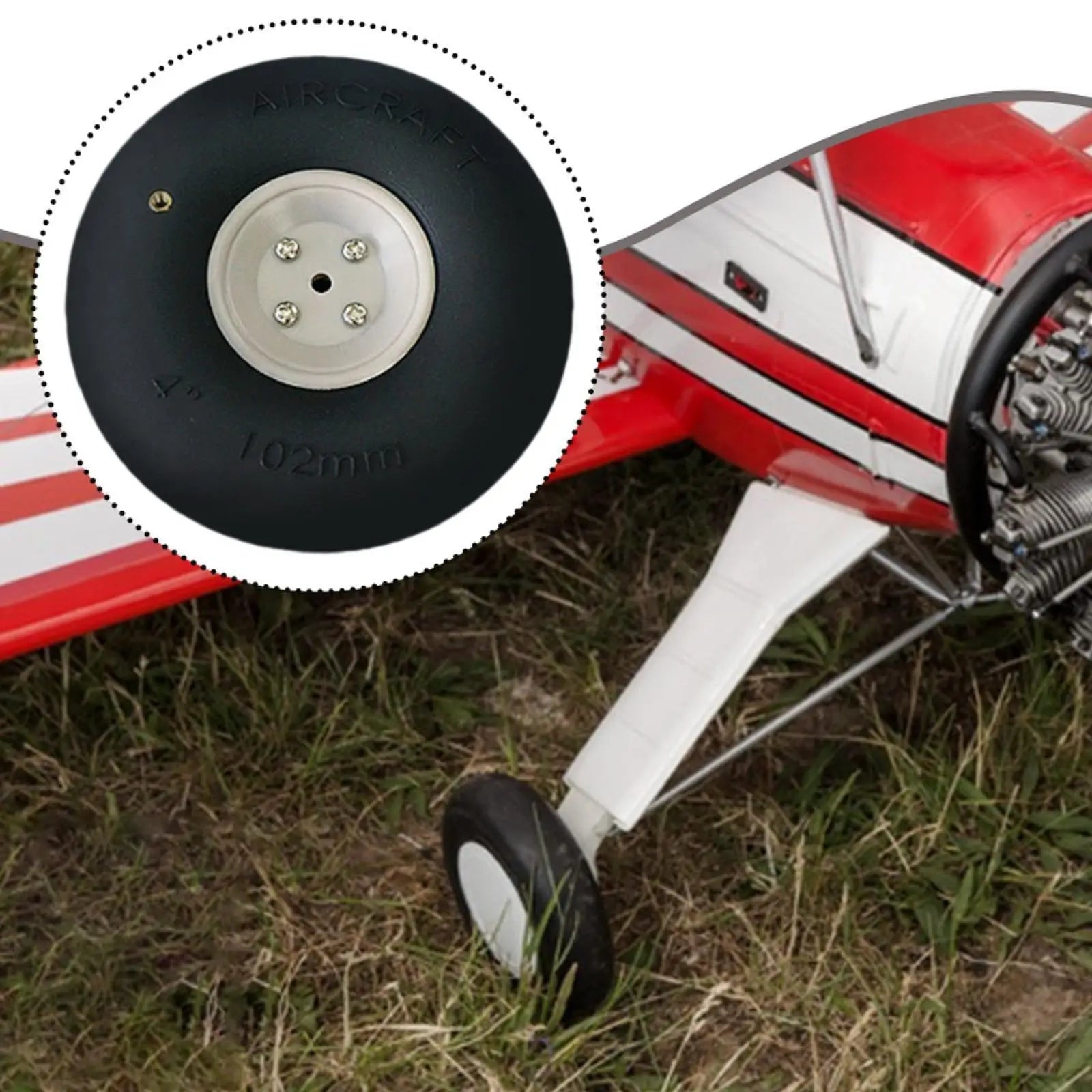 RC Aircraft Accessories Inflatable Rubber Wheel Durable Fixed Wing Tire Easy Installation for Model Airplane Wheel