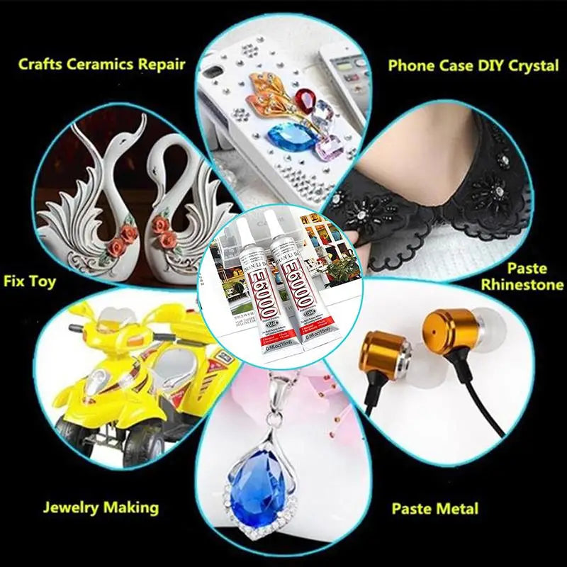 15ml E6000 Glue CrystalDIY Strong Hotfix Adhesive For Jewelry Clothes Craft Tool