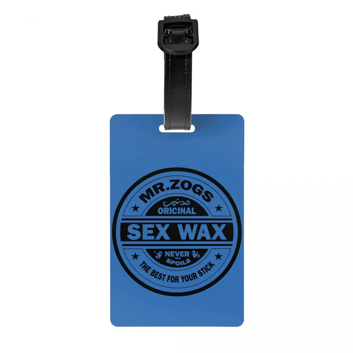 Custom Mr Zogs Sex Wax Luggage Tag With Name Card Surfing Surf Gift Privacy Cover ID Label for Travel Bag Suitcase