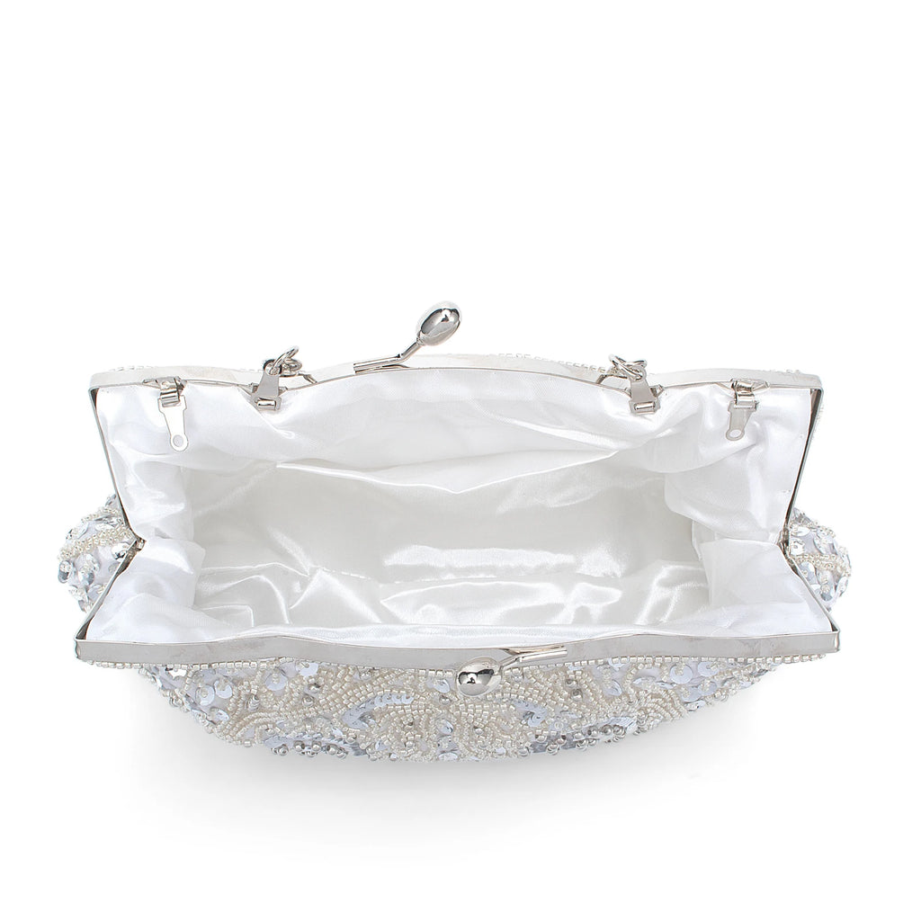 Retro Evening Bags For Women Clutch Bag Embroidered Sequins Beaded Chain Shoulder Bag For Dress Banquet Wedding Handbag Purse