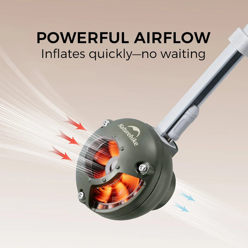 Naturehike Lightweight Air Pump 3.5kPa Electric Air Pump Mini Portable Camping for Air Beds Sleeping Pads Pool Floats Vacuum Bag