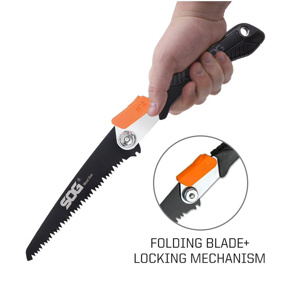 SOG Folding Saw Multifunctional Hand Tools Mini Foldable Home Garden Outdoor Camping Hunting Small Survival Multi-tool Wood Saw