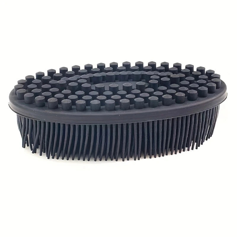 Bath And Shampoo Brush, Silicone Body Scrubber For Use In Shower, Exfoliating Body Brush, Premium Silicone Loofah, Head Scrubber