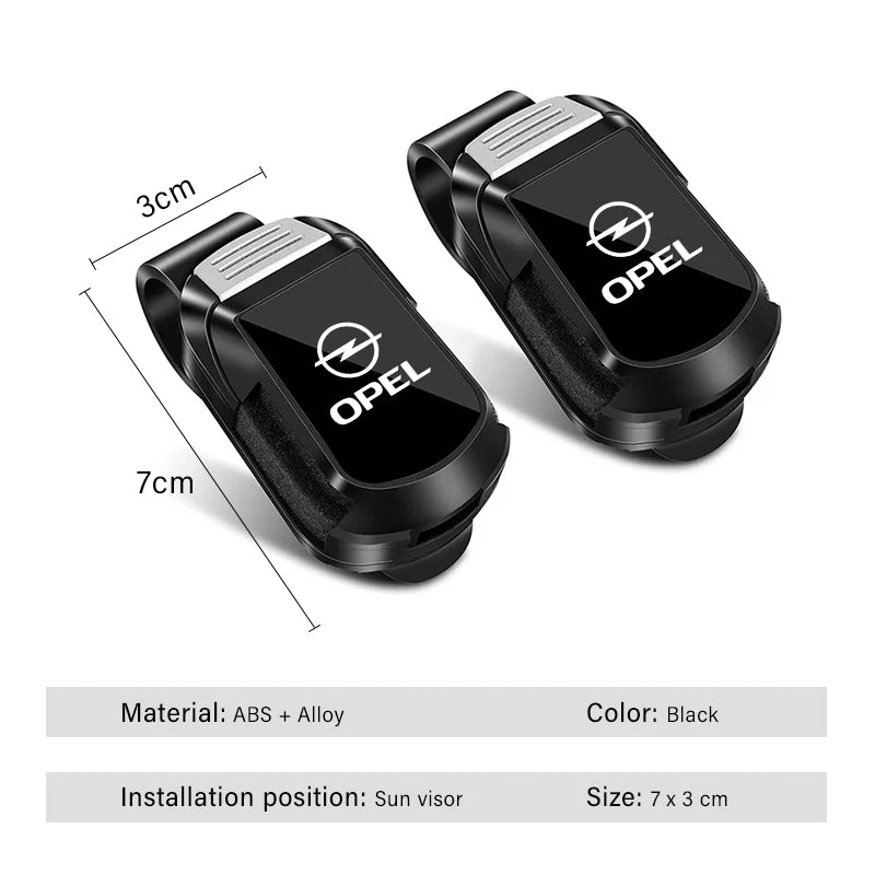 Car Glasses Sunglasses Storage Clip Sun Visor Clamp For Opel Grandland Frontera Mokka Astra Corsa Zafira Insignia Karl Vivaro