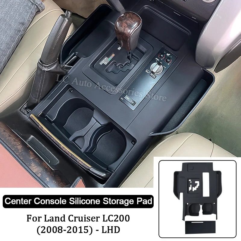 For 2008-2021 Land Cruiser Lc200, Central Control Silicone Mat, Central Control Dust-Proof Mat, Silicone Storage Mat, Car Interior Protection Accessories