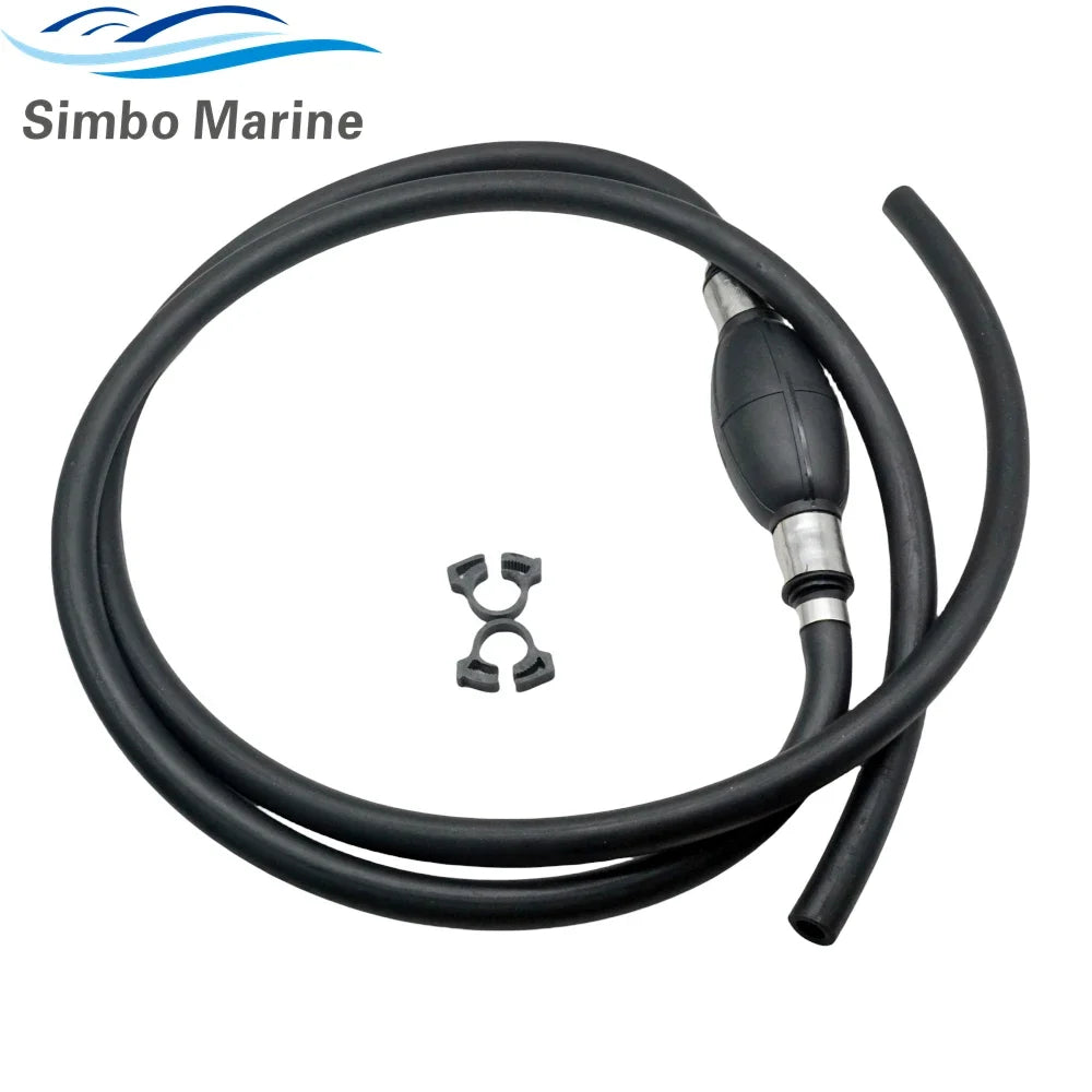 3/8" Marine Outboard Boat Motor Fuel Gas Hose Line Assembly with Primer Bulb