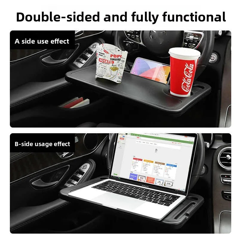 Universal Car Table Steering Wheel Eat Work Cart Drink Coffee Holder Tray Laptop Computer Desk Stand Seat Table Trim Accessories