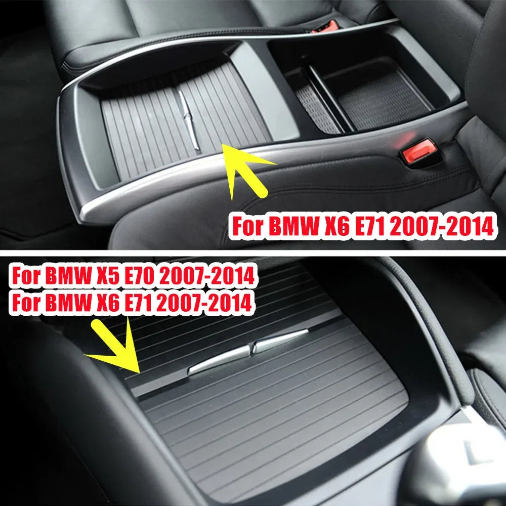 51166954943 Interior Water Cup Rack Car Center Console Cover Slide Roller Blind Car Mounts Drinks Holders For BMW X5 E70 X6 E71