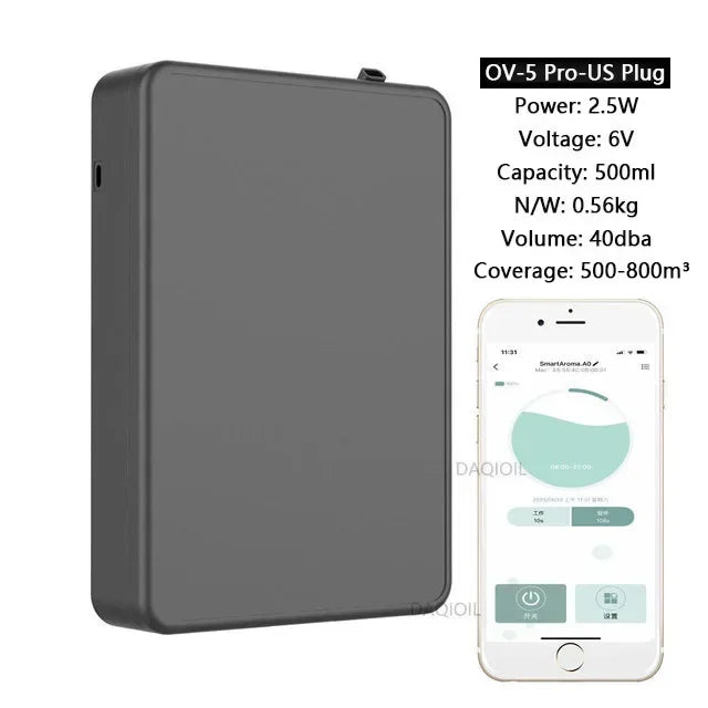 Smart Aroma Diffuser Wall Mounted Essential Oil Diffuser  APP Control Fragrance Diffuser Big Coverage Scent Machine Hotel Home