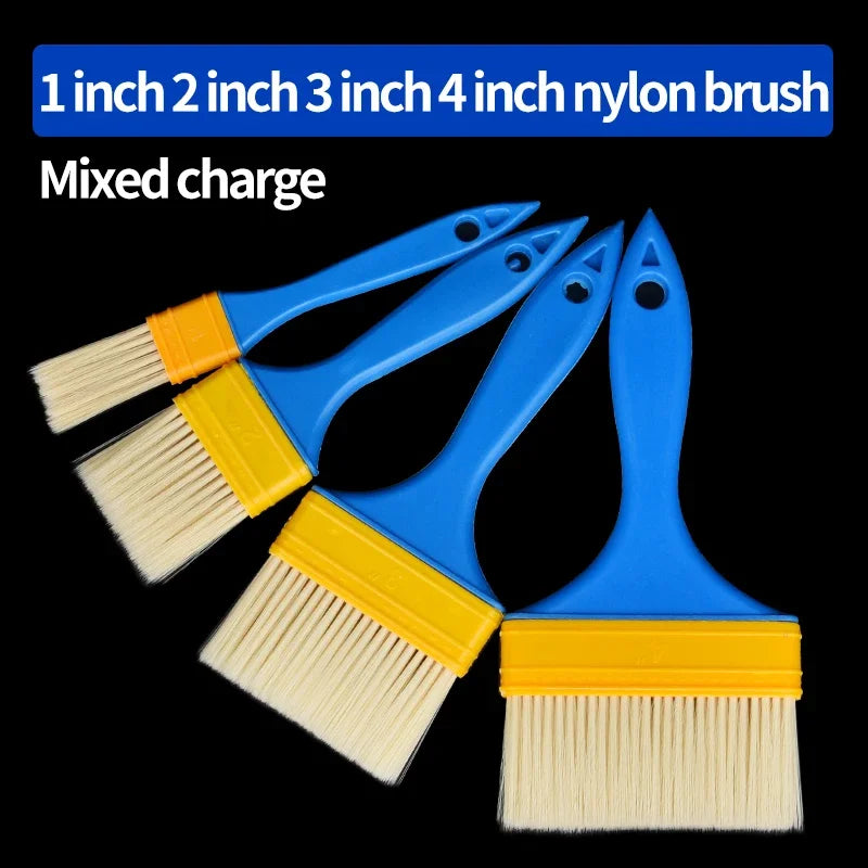 Multifunctional Paint Brush with Wooden Handle for Wall & Furniture Cleaning Nylon Bristle Barbecue Brush