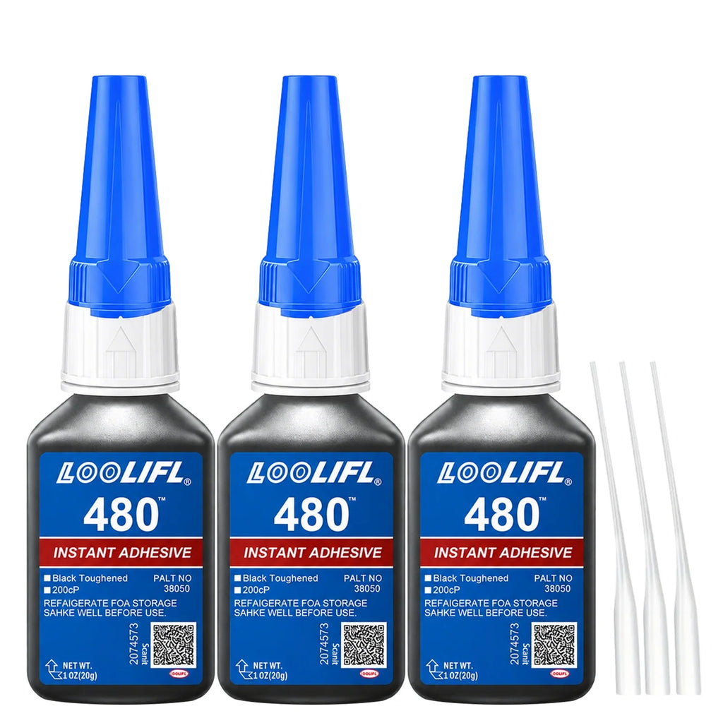 LOOLIFL Super Glue 401 406 414 480 495 496 380 480 Cyanoacrylate Instant Adhesive Suitable for Super Bonding of All Materials